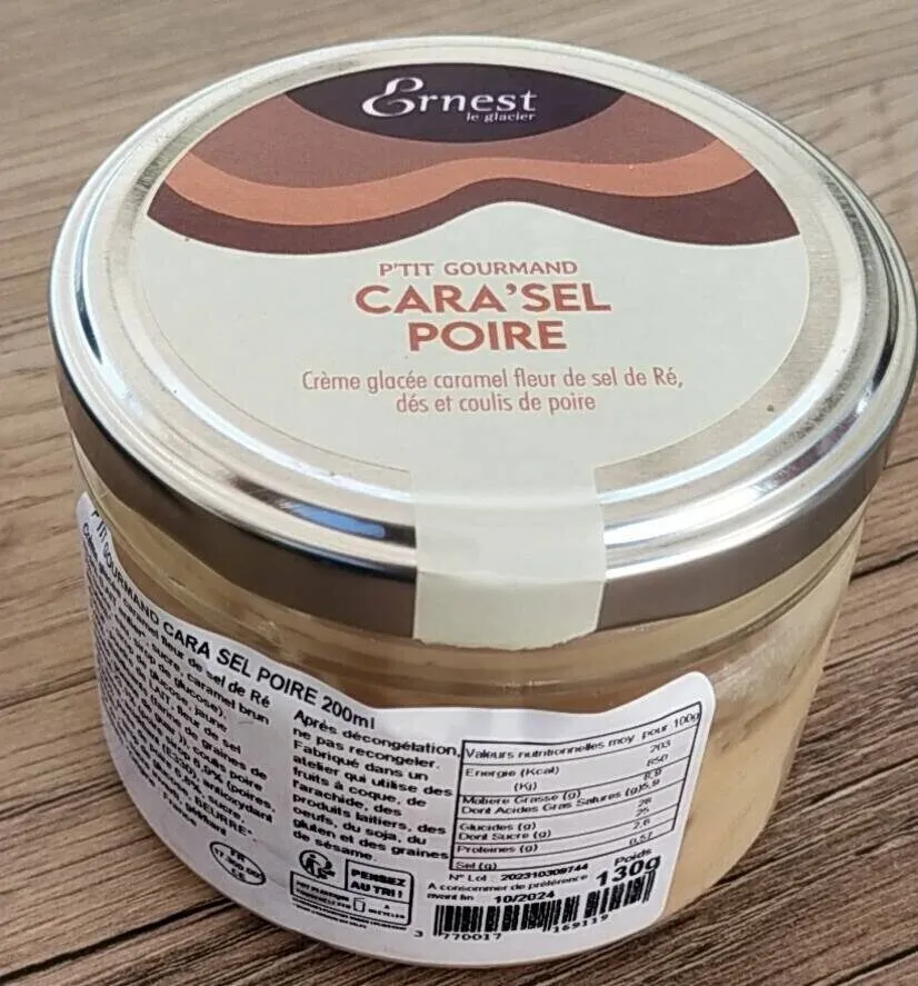 Glace cara'sel poire