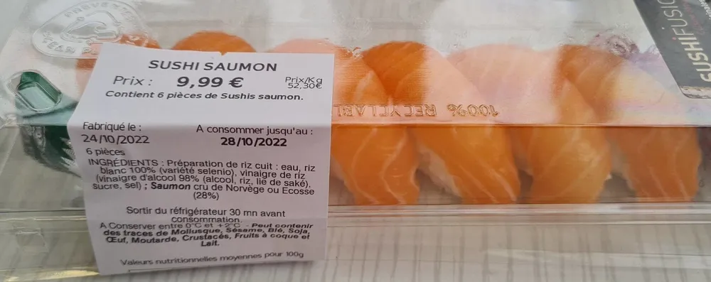 Sushi saumon