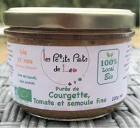 Purée de Courgette, Tomate et semoule fine