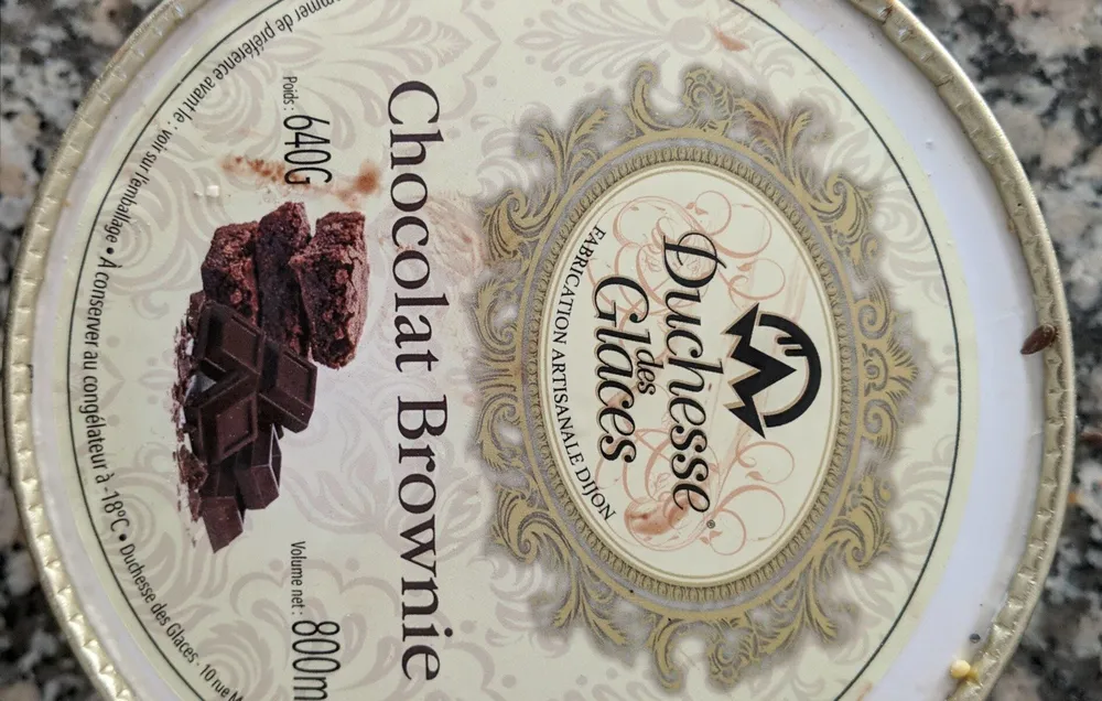 Glace chocolat brownie