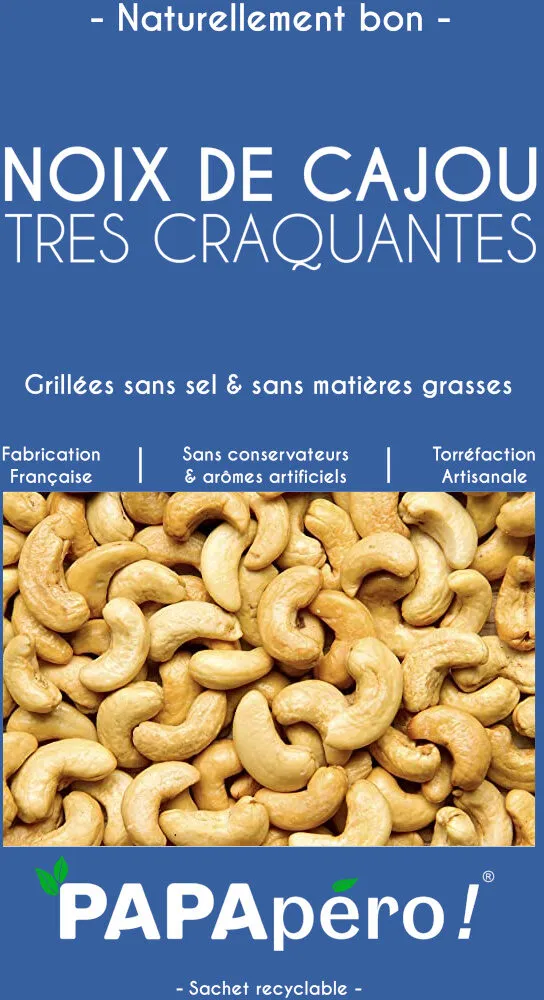 Noix de cajou grillées sans sel & sans matières grasses