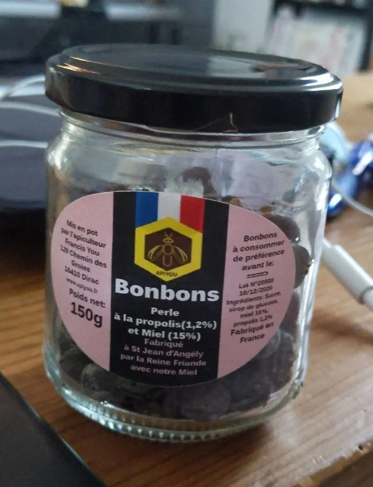 Bonbon propolis et miel