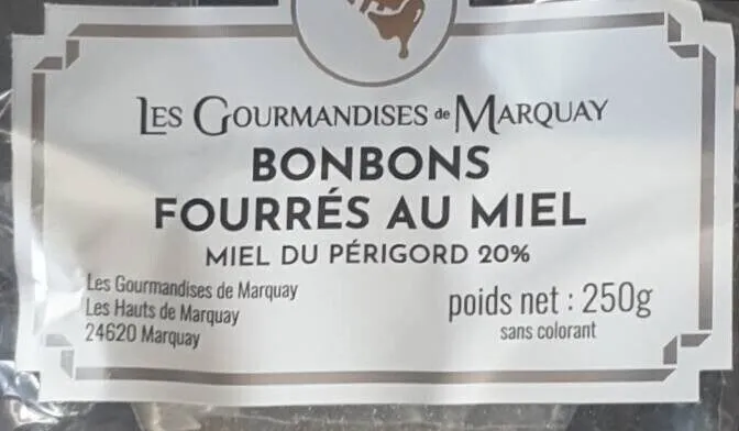 Bonbons fourrés au miel