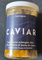 Sauce caviar aubergineet buche de chèvre