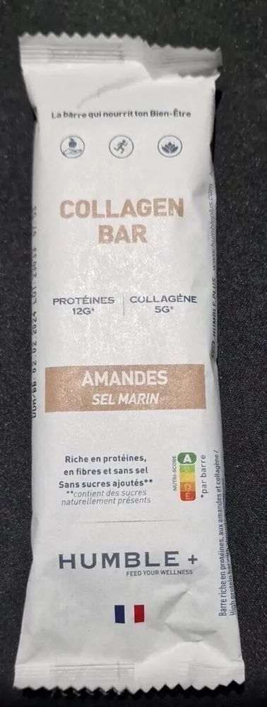 Collagen bar amandes et sel marin