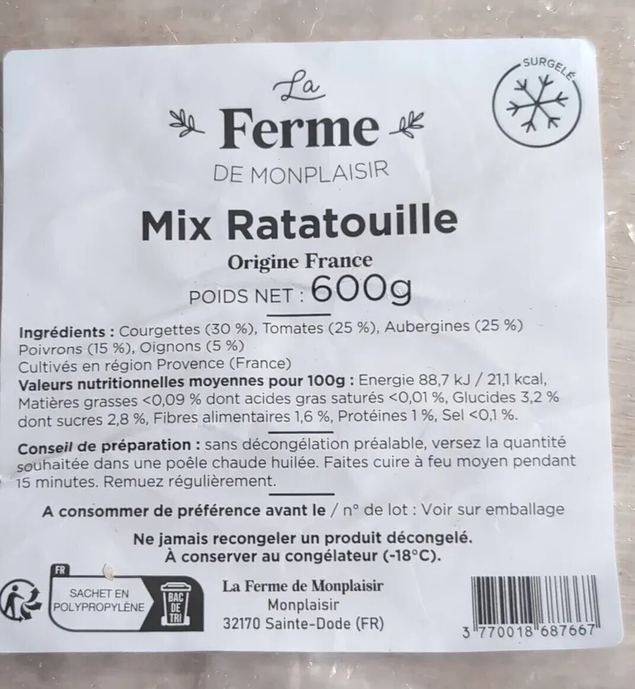 Mix ratatouille