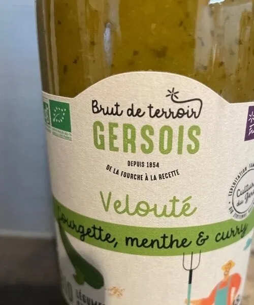 Velouté courgette menthe et curry