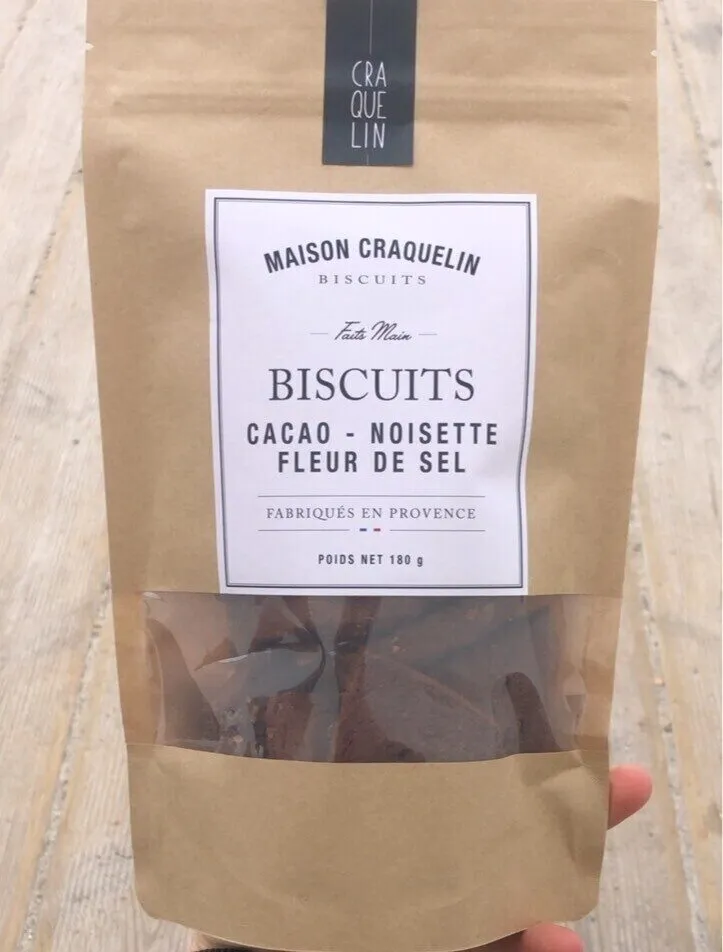 Biscuits cacao - noisette - fleur de sel