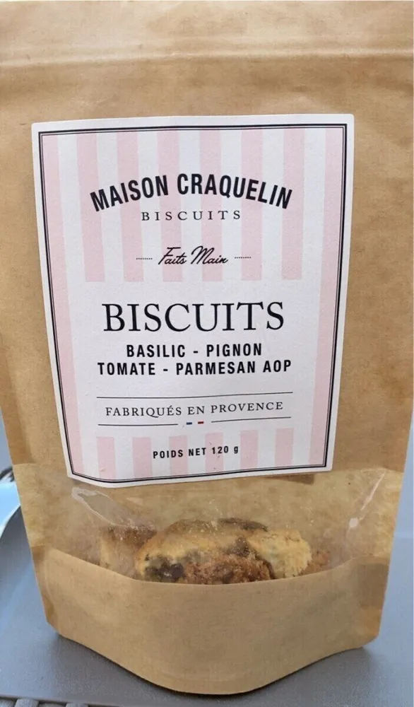 BISCUITS BASILIC - PIGNON TOMATE - PARMESAN AOP