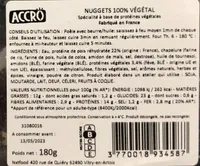 nuggets 100% végétal