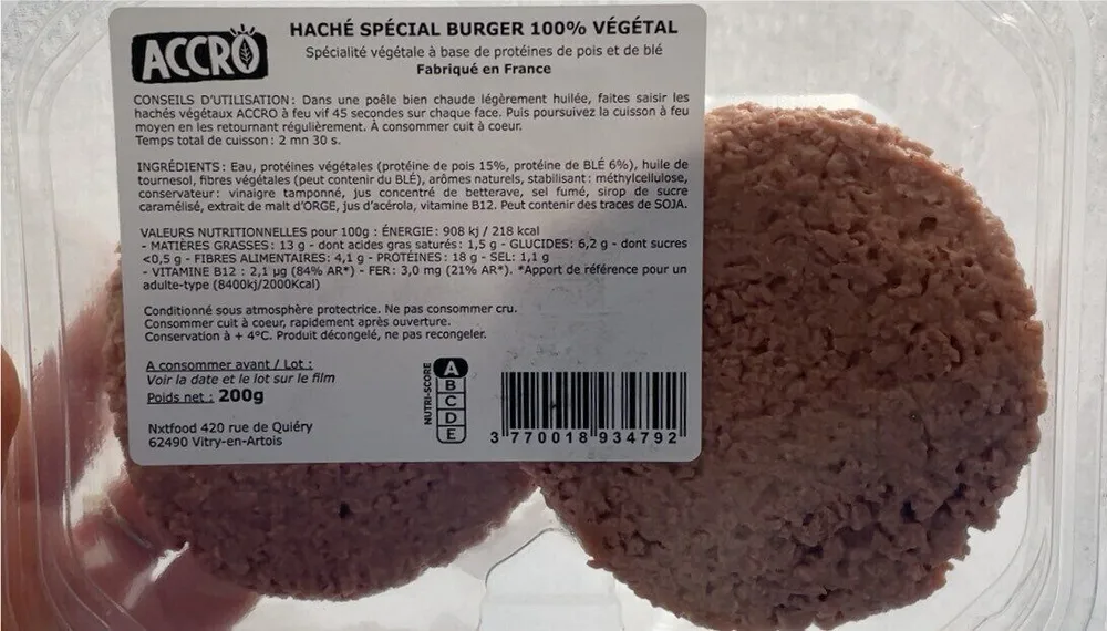 Haché spécial burger 100% végétal