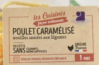 Poulet caramelise nouilles sautees aux legumes