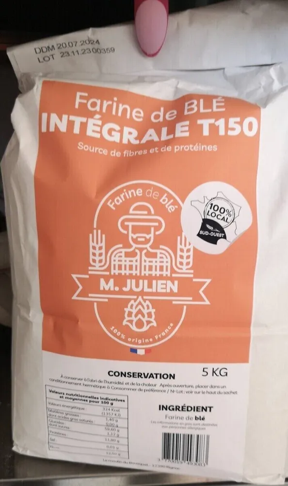 Farine blé complet t150