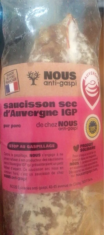 Saucisson sec d'Auvergne igp