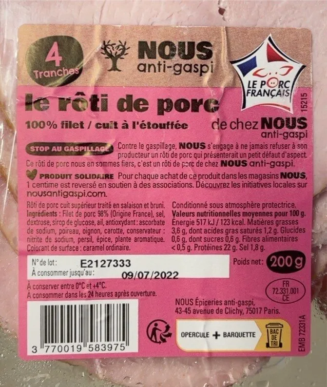 Roti de porc