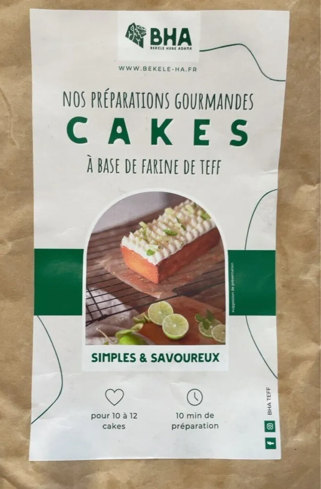 Préparation cake farine TEFF