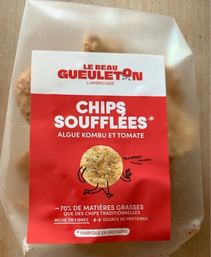 Chips soufflées Algue Kombu et tomate