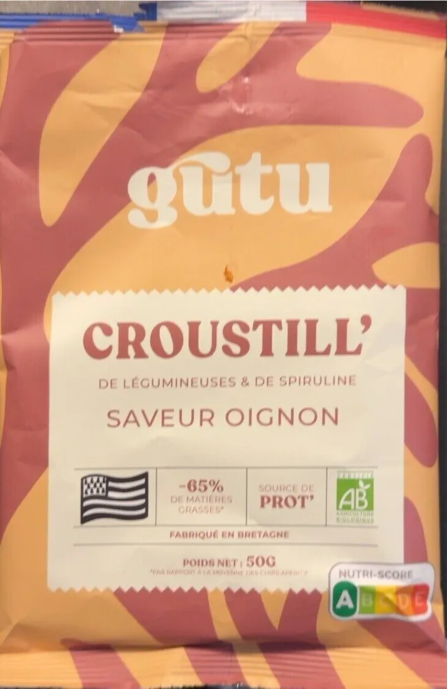 CROUSTILL' DE LÉGUMINEUSES & DE SPIRULINE SAVEUR OIGNON