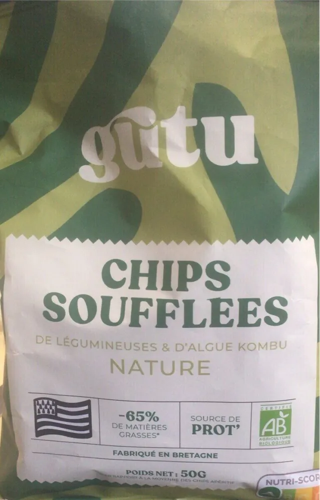 CHIPS SOUFFLEES DE LÉGUMINEUSES & D'ALGUE KOMBU NATURE