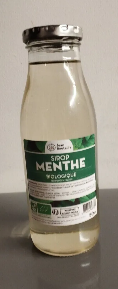 Sirop menthe biologique