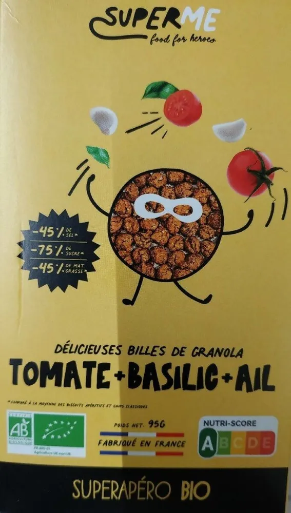 Billes de Granola Tomate + Basilic + Ail