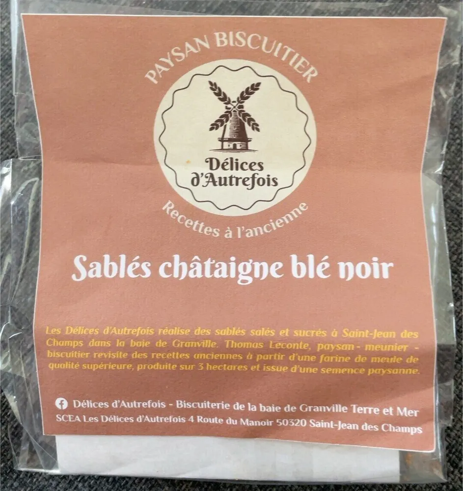 Sablés châtaigne blé noir