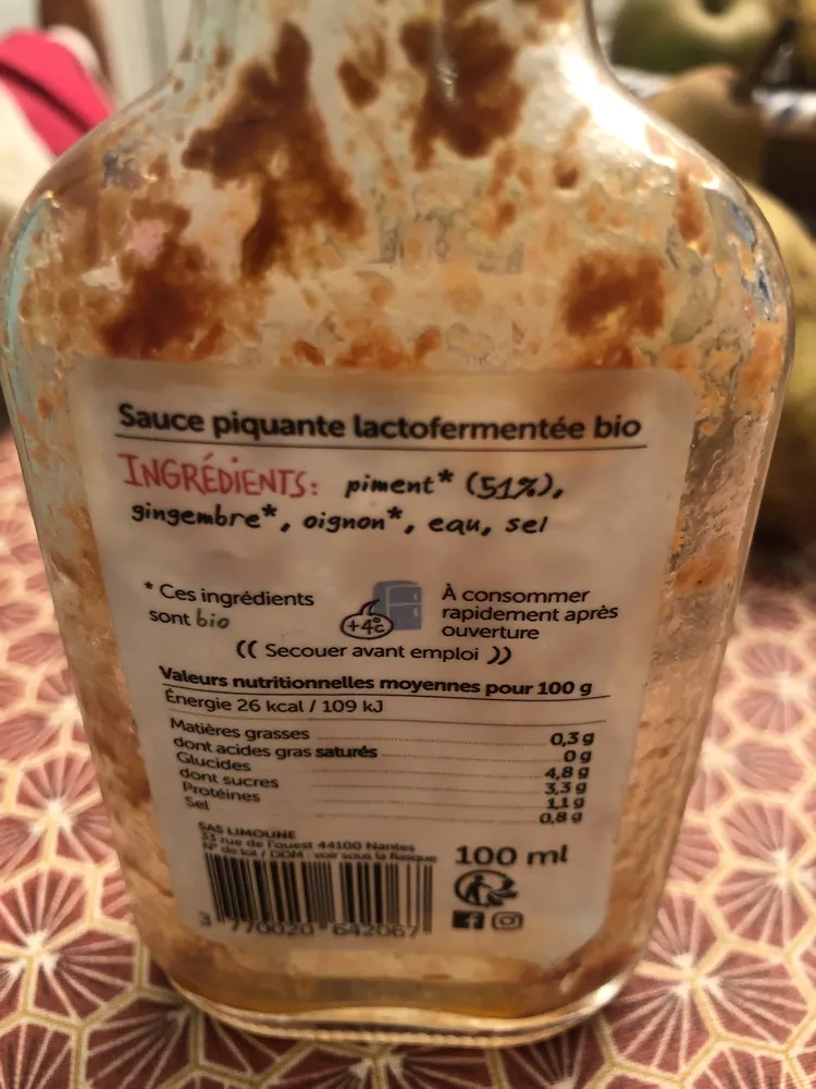 sauce piquante fruitée Lilou e