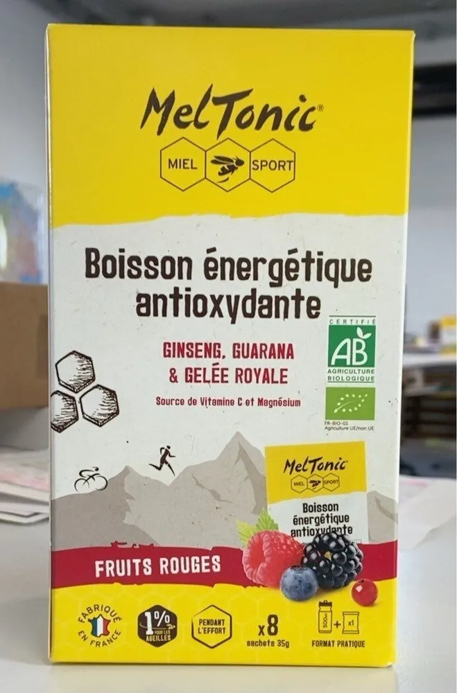Boisson énergétique antioxydante fruits rouges