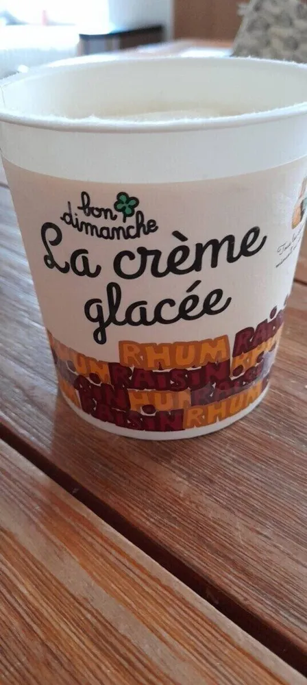 Crème glacée Rhum raisins