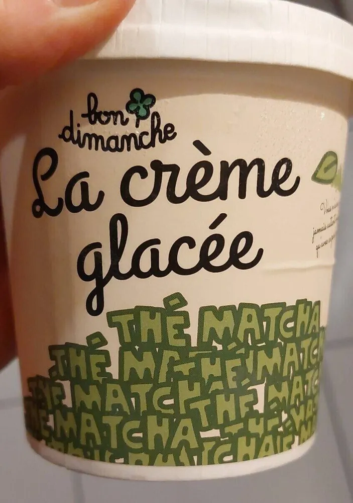 Bon dimanche crème glacée Matcha