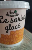 Le sorbet glacé mangue