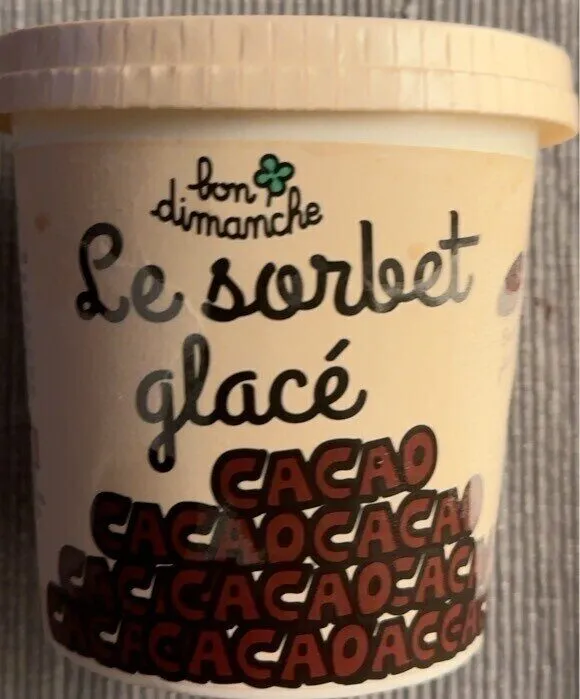 Le sorbet glacé cacao