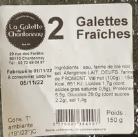 Galettes Fraiches