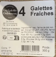 Galettes fraiches