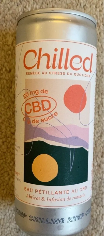Eau pétillante au CBD