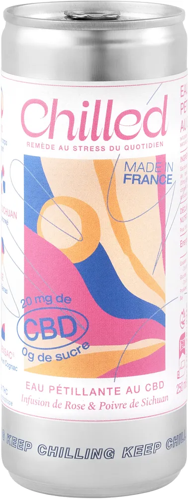 Eau petillante au cbd