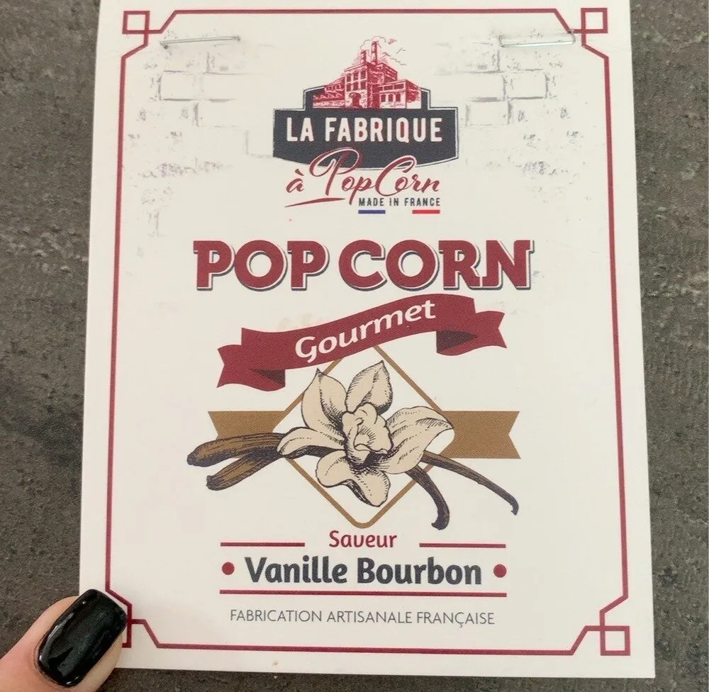 Pop corn gout vanille bourbon