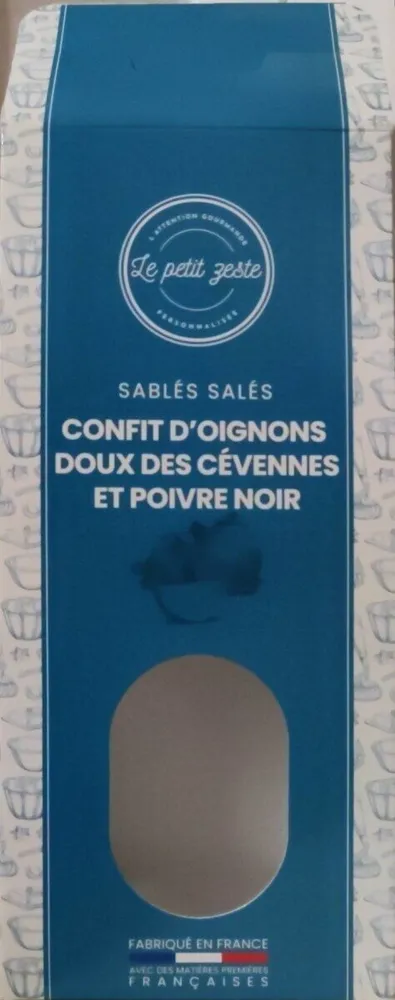 Sablés salés Confit D'oignons doux des Cévennes et Poivre Noir