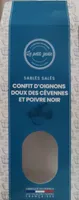 Sablés salés Confit D'oignons doux des Cévennes et Poivre Noir