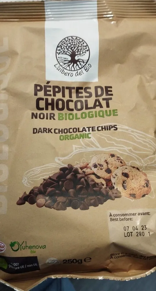 Pépites de chocolat noir biologique