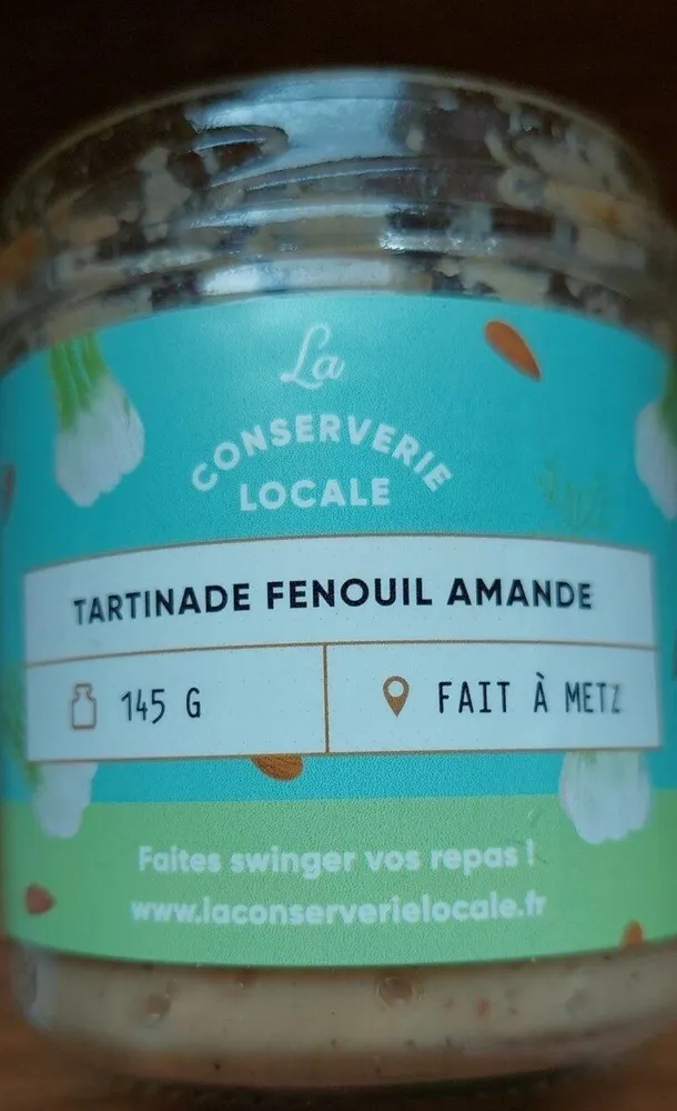 Tartinade fenouil amande