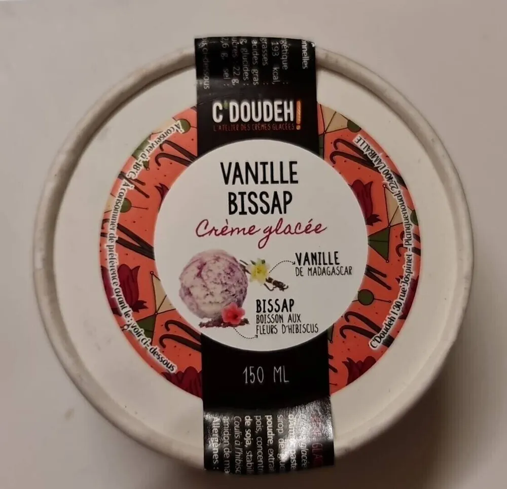 Crème glacée vanille bissap