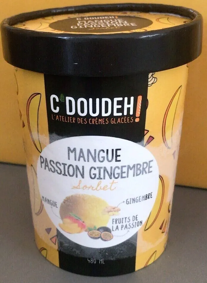 Crème glacée Mangue Passion Gingembre