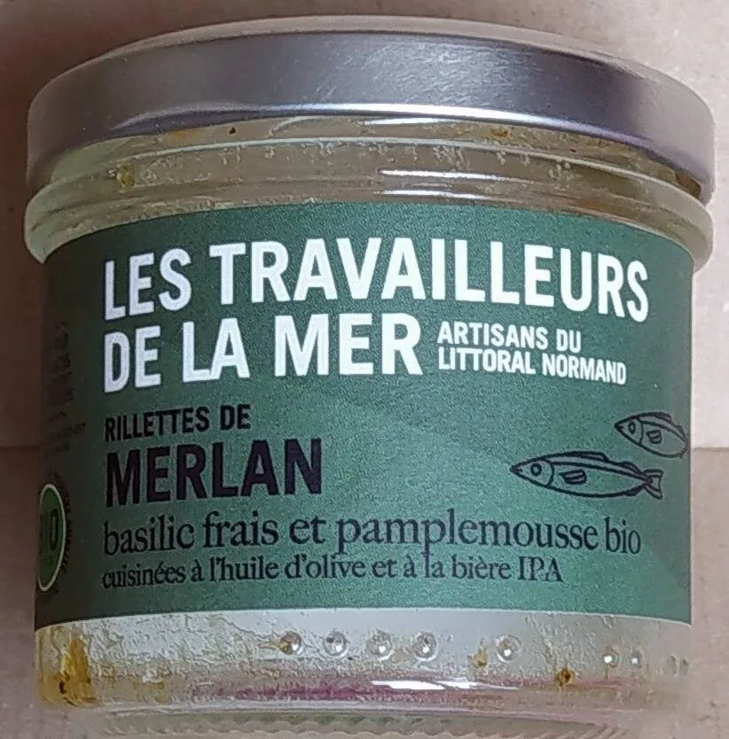 Rillettes de Merlan Basilic frais et Pamplemousse Bio  cuisinées à l'huile d'olive et à la bière IPA