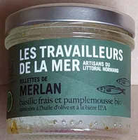 Rillettes de Merlan Basilic frais et Pamplemousse Bio  cuisinées à l'huile d'olive et à la bière IPA