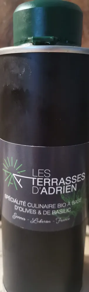 Spécialité culinaire bio à base d'olives & de basilic