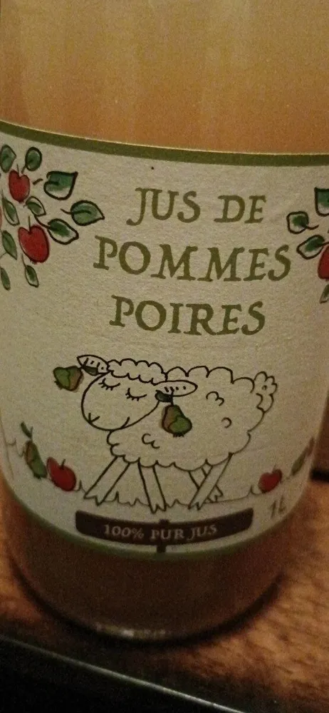 Jus de pomme poire