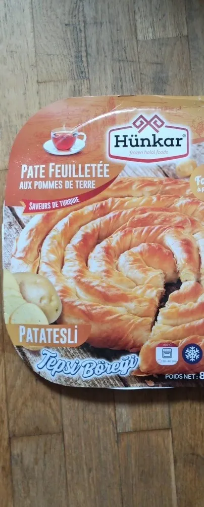 Pâte feuilletée aux pommes de terre