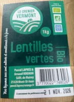 Lentilles verte bio