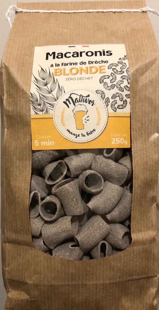 Macaronis à la farine de drêche blonde